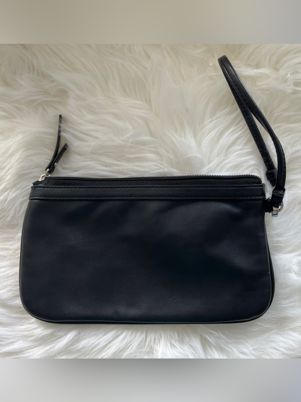 Nine West Vegan Leather Black Studded Wristlet - Picture 6 of 8